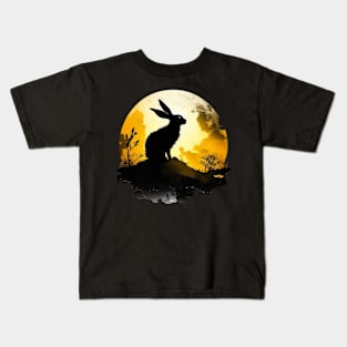 Moonstruck Black Rabbit of INLÉ Kids T-Shirt